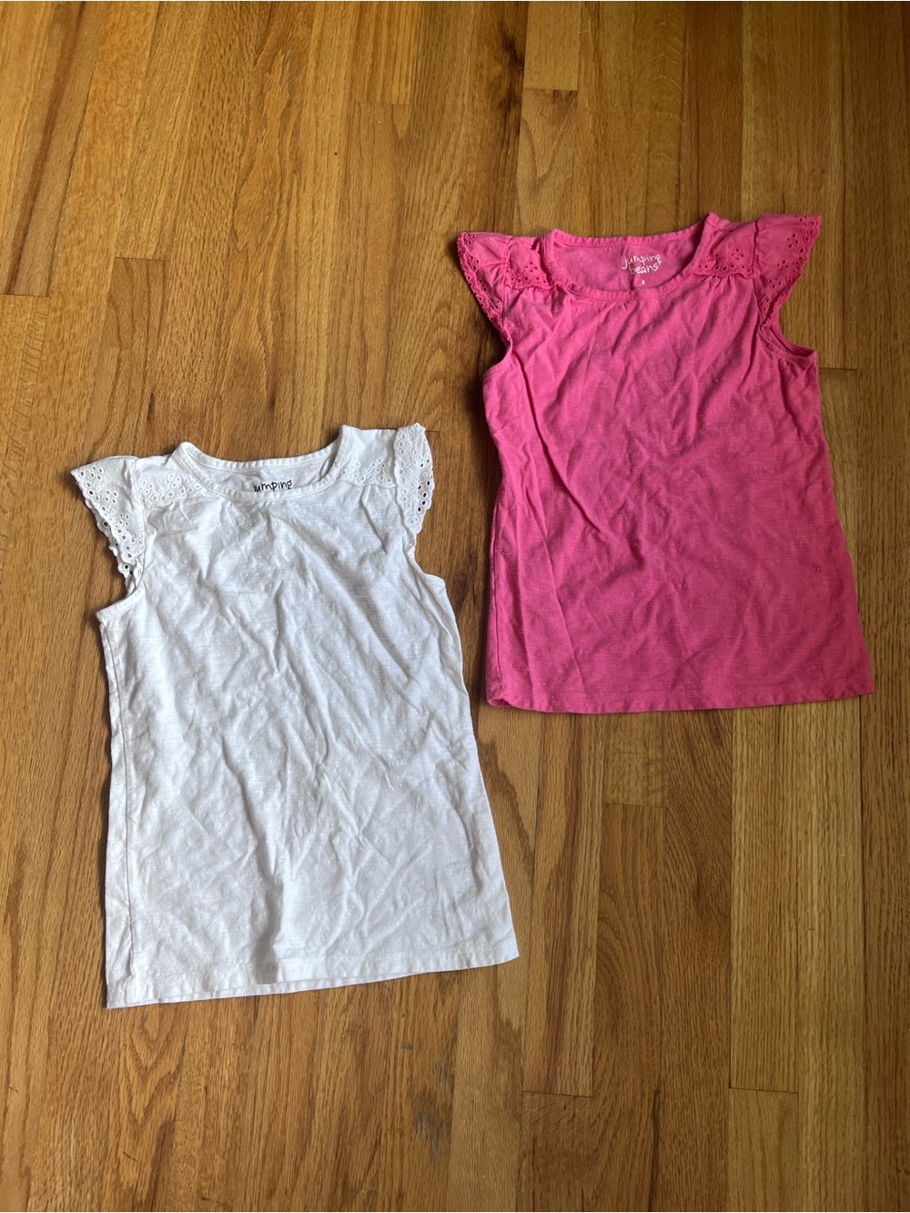 Jumping Beans Girls Tank Tops Size 8 Eyelet Sleeve Set of 2